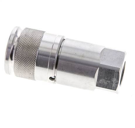 RVS DN 10 Vlakdichtende Koppeling Snelkoppeling G 3/8 inch Binnendraad ISO 16028 D 19.7mm