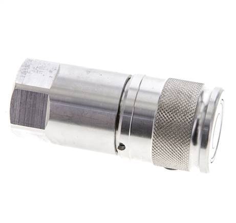 RVS DN 10 Vlakdichtende Koppeling Snelkoppeling G 3/8 inch Binnendraad ISO 16028 D 19.7mm