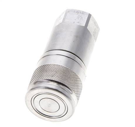 RVS DN 10 Vlakdichtende Koppeling Snelkoppeling G 3/8 inch Binnendraad ISO 16028 D 19.7mm