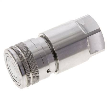 RVS DN 12 Vlakdichtende Koppeling Snelkoppeling G 1/2 inch Binnendraad ISO 16028 D 24.5mm