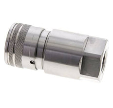 RVS DN 12 Vlakdichtende Koppeling Snelkoppeling G 1/2 inch Binnendraad ISO 16028 D 24.5mm