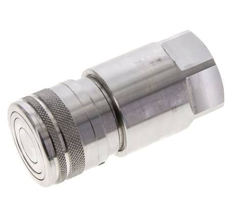 RVS DN 12 Vlakdichtende Koppeling Snelkoppeling G 3/4 inch Binnendraad ISO 16028 D 24.5mm