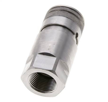 RVS DN 12 Vlakdichtende Koppeling Snelkoppeling G 3/4 inch Binnendraad ISO 16028 D 24.5mm