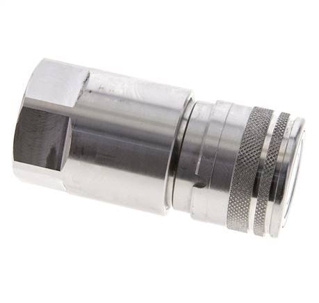 RVS DN 12 Vlakdichtende Koppeling Snelkoppeling G 3/4 inch Binnendraad ISO 16028 D 24.5mm