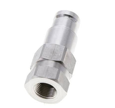 RVS DN 10 Vlakdichtende Koppeling Insteeknippel G 3/8 inch Binnendraad ISO 16028 D 19.7mm