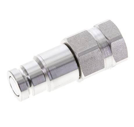 Stainless Steel DN 10 Flat Face Hydraulic Plug G 1/2 inch Female Threads ISO 16028 D 19.7mm