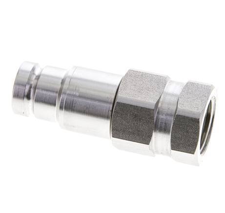 RVS DN 10 Vlakdichtende Koppeling Insteeknippel G 1/2 inch Binnendraad ISO 16028 D 19.7mm