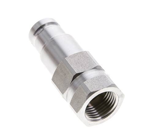 RVS DN 10 Vlakdichtende Koppeling Insteeknippel G 1/2 inch Binnendraad ISO 16028 D 19.7mm
