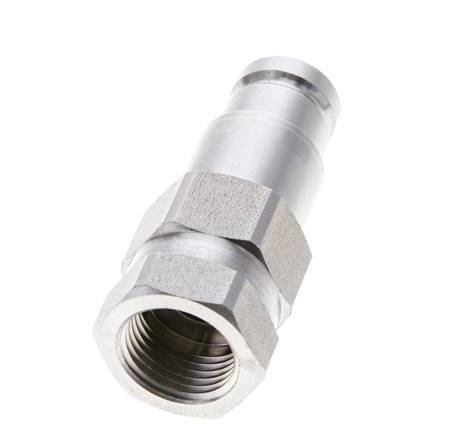 RVS DN 10 Vlakdichtende Koppeling Insteeknippel G 1/2 inch Binnendraad ISO 16028 D 19.7mm