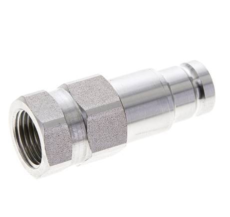 RVS DN 10 Vlakdichtende Koppeling Insteeknippel G 1/2 inch Binnendraad ISO 16028 D 19.7mm