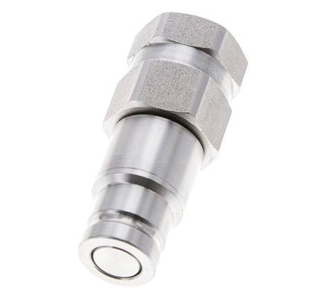 RVS DN 10 Vlakdichtende Koppeling Insteeknippel G 1/2 inch Binnendraad ISO 16028 D 19.7mm
