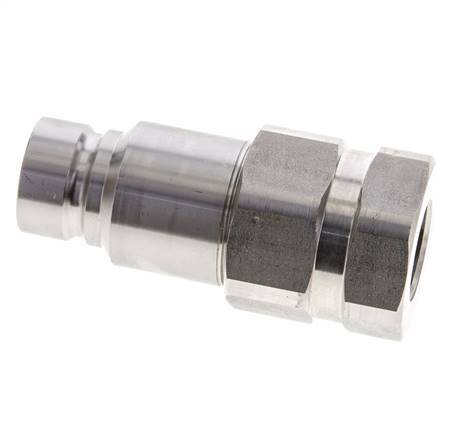 RVS DN 12 Vlakdichtende Koppeling Insteeknippel G 1/2 inch Binnendraad ISO 16028 D 24.5mm