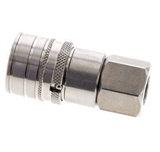 RVS DN 6 Vlakdichtende Koppeling Snelkoppeling G 1/4 inch Binnendraad ISO 16028 CEJN D 16.2mm