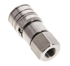 RVS DN 6 Vlakdichtende Koppeling Snelkoppeling G 1/4 inch Binnendraad ISO 16028 CEJN D 16.2mm