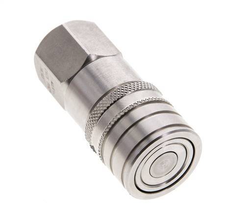 RVS DN 6 Vlakdichtende Koppeling Snelkoppeling G 1/4 inch Binnendraad ISO 16028 CEJN D 16.2mm