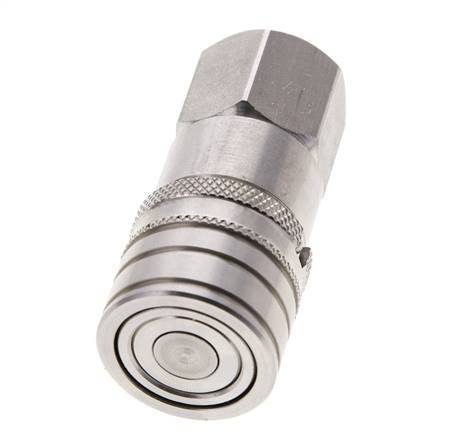 RVS DN 6 Vlakdichtende Koppeling Snelkoppeling G 1/4 inch Binnendraad ISO 16028 CEJN D 16.2mm