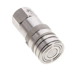 RVS DN 10 Vlakdichtende Koppeling Snelkoppeling G 3/8 inch Binnendraad ISO 16028 CEJN D 19.7mm