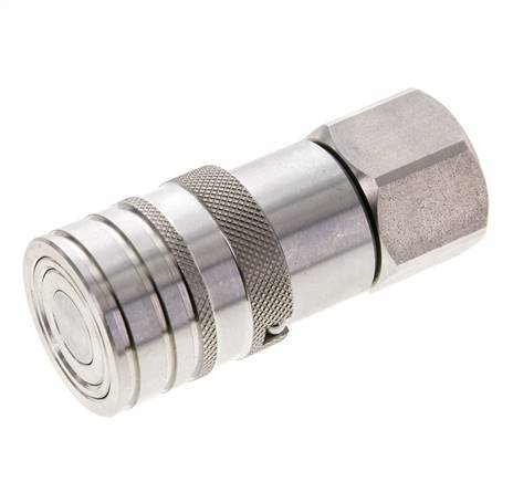 RVS DN 10 Vlakdichtende Koppeling Snelkoppeling G 1/2 inch Binnendraad ISO 16028 CEJN D 19.7mm