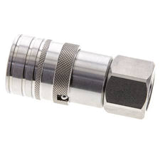 RVS DN 10 Vlakdichtende Koppeling Snelkoppeling G 1/2 inch Binnendraad ISO 16028 CEJN D 19.7mm