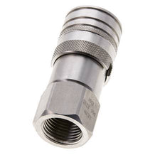 RVS DN 10 Vlakdichtende Koppeling Snelkoppeling G 1/2 inch Binnendraad ISO 16028 CEJN D 19.7mm