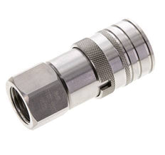 RVS DN 10 Vlakdichtende Koppeling Snelkoppeling G 1/2 inch Binnendraad ISO 16028 CEJN D 19.7mm