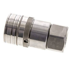 RVS DN 12 Vlakdichtende Koppeling Snelkoppeling G 1/2 inch Binnendraad ISO 16028 CEJN D 24.5mm