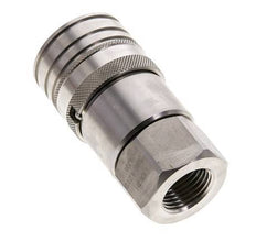 RVS DN 12 Vlakdichtende Koppeling Snelkoppeling G 1/2 inch Binnendraad ISO 16028 CEJN D 24.5mm