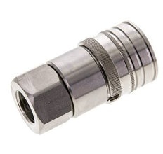 Stainless Steel DN 12 Flat Face Hydraulic Socket G 1/2 inch Female Threads ISO 16028 CEJN D 24.5mm