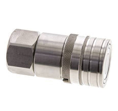 RVS DN 12 Vlakdichtende Koppeling Snelkoppeling G 1/2 inch Binnendraad ISO 16028 CEJN D 24.5mm