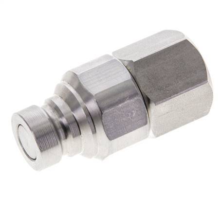 Stainless Steel DN 6 Flat Face Hydraulic Plug G 1/4 inch Female Threads ISO 16028 CEJN D 16.2mm
