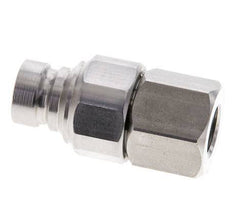 Stainless Steel DN 6 Flat Face Hydraulic Plug G 1/4 inch Female Threads ISO 16028 CEJN D 16.2mm