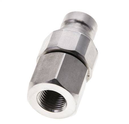 RVS DN 6 Vlakdichtende Koppeling Insteeknippel G 1/4 inch Binnendraad ISO 16028 CEJN D 16.2mm