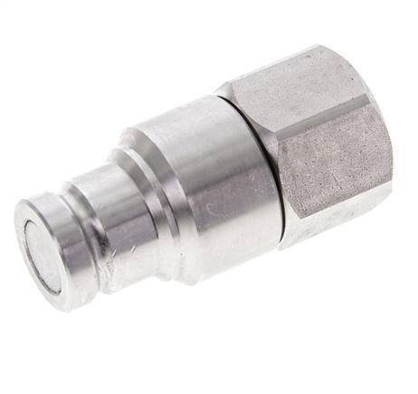 RVS DN 10 Vlakdichtende Koppeling Insteeknippel G 1/2 inch Binnendraad ISO 16028 CEJN D 19.7mm