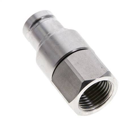 RVS DN 10 Vlakdichtende Koppeling Insteeknippel G 1/2 inch Binnendraad ISO 16028 CEJN D 19.7mm