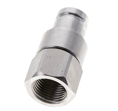 RVS DN 10 Vlakdichtende Koppeling Insteeknippel G 1/2 inch Binnendraad ISO 16028 CEJN D 19.7mm