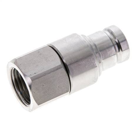 RVS DN 10 Vlakdichtende Koppeling Insteeknippel G 1/2 inch Binnendraad ISO 16028 CEJN D 19.7mm