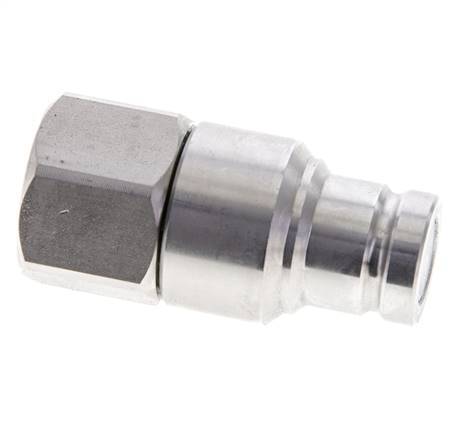 RVS DN 10 Vlakdichtende Koppeling Insteeknippel G 1/2 inch Binnendraad ISO 16028 CEJN D 19.7mm