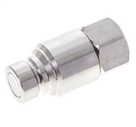 RVS DN 12 Vlakdichtende Koppeling Insteeknippel G 1/2 inch Binnendraad ISO 16028 CEJN D 24.5mm