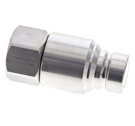 RVS DN 12 Vlakdichtende Koppeling Insteeknippel G 1/2 inch Binnendraad ISO 16028 CEJN D 24.5mm