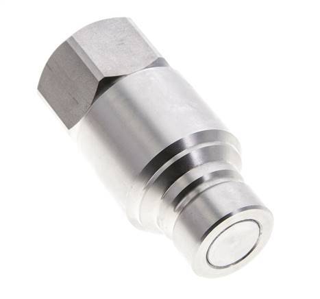 RVS DN 12 Vlakdichtende Koppeling Insteeknippel G 1/2 inch Binnendraad ISO 16028 CEJN D 24.5mm