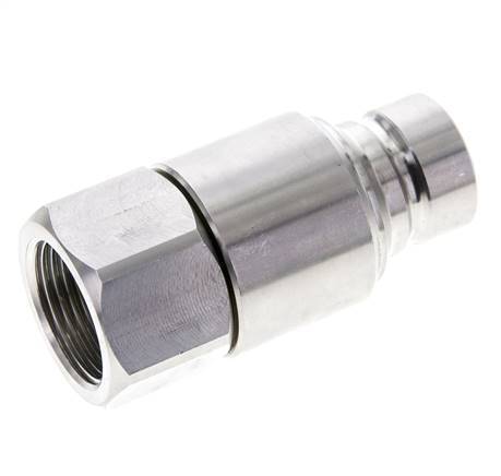 RVS DN 12 Vlakdichtende Koppeling Insteeknippel G 3/4 inch Binnendraad ISO 16028 CEJN D 24.5mm