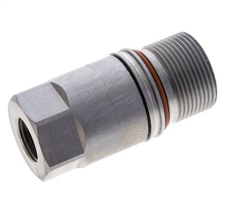 Stalen DN 12.8 Vlakdichtende Koppeling Snelkoppeling G 1/2 inch Binnendraad ISO 16028 D M36 x 2