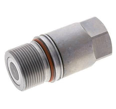 Steel DN 12.8 Flat Face Hydraulic Socket G 3/4 inch Female Threads ISO 16028 D M36 x 2