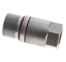 Steel DN 12.8 Flat Face Hydraulic Socket G 3/4 inch Female Threads ISO 16028 D M36 x 2