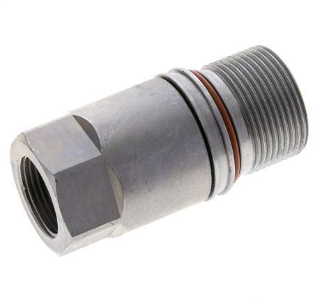 Stalen DN 12.8 Vlakdichtende Koppeling Snelkoppeling G 3/4 inch Binnendraad ISO 16028 D M36 x 2