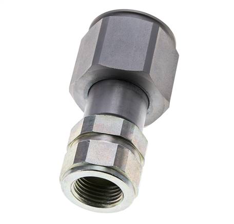 Stalen DN 8.7 Vlakdichtende Koppeling Insteeknippel G 1/2 inch Binnendraad ISO 16028 D M30 x 2