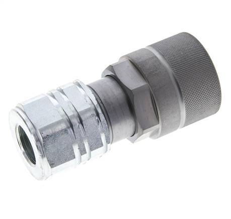 Stalen DN 12.8 Vlakdichtende Koppeling Insteeknippel G 1/2 inch Binnendraad ISO 16028 D M36 x 2