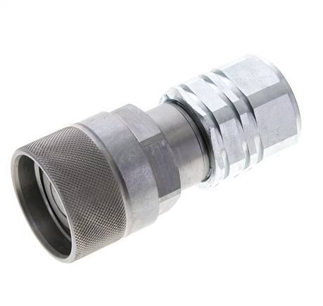 Steel DN 12.8 Flat Face Hydraulic Plug G 3/4 inch Female Threads ISO 16028 D M36 x 2