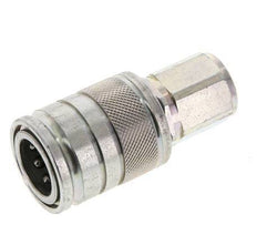 Steel DN 10 Hydraulic Coupling Socket G 3/8 inch Female Threads ISO 7241-1 A D 17.3mm