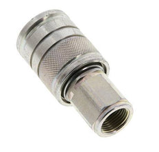 Steel DN 10 Hydraulic Coupling Socket G 3/8 inch Female Threads ISO 7241-1 A D 17.3mm